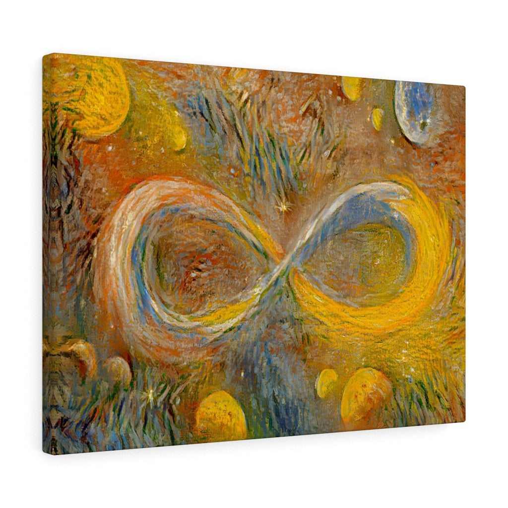 Infinite Galaxy Inspired By Van Gogh's Self Portrait, Canvas Art, Infinity Wall Art, Canvas Print, Wall Decor, Abstract, Digital Artwork