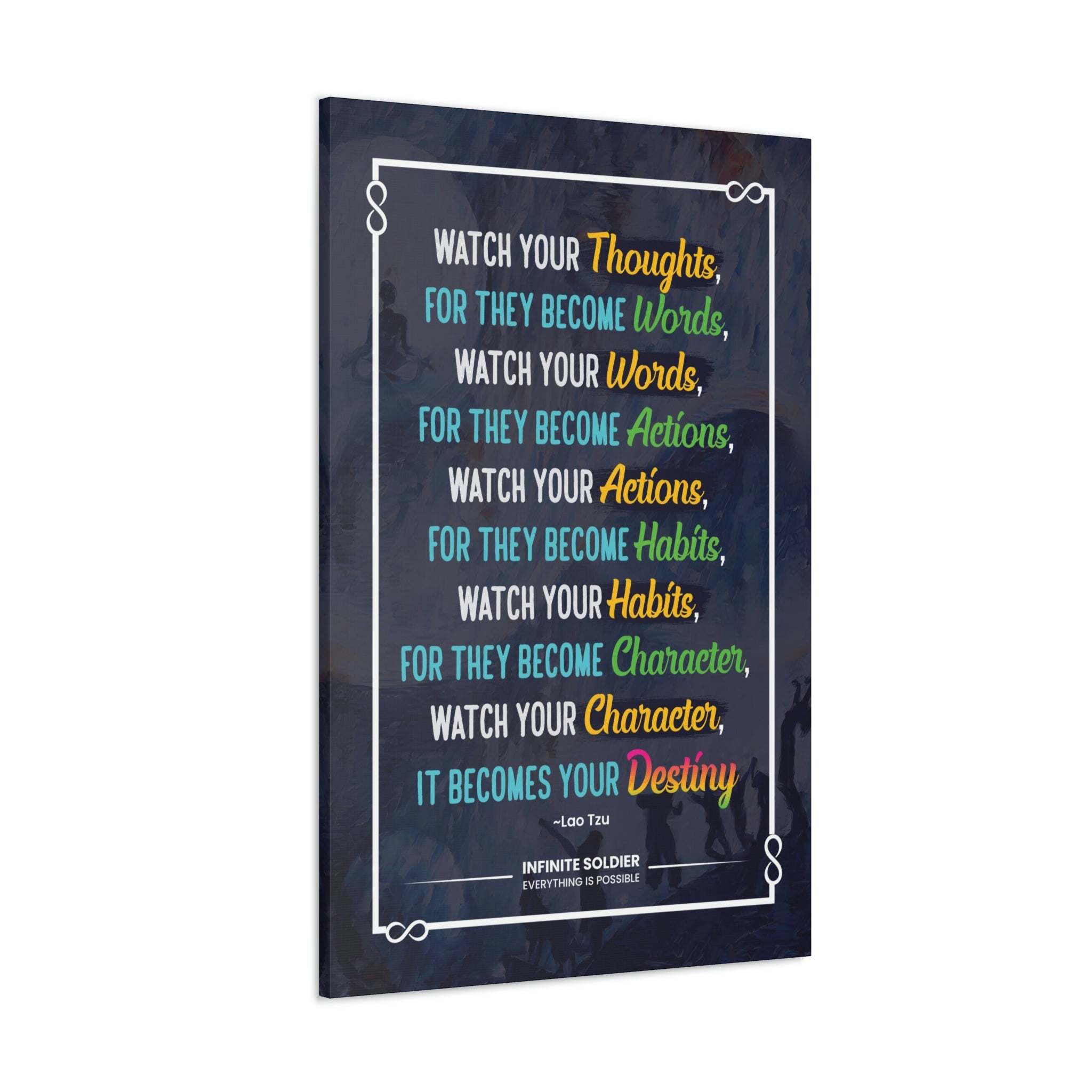 Lao Tzu Inspirational Quote Canvas Poster | Infinite Soldier