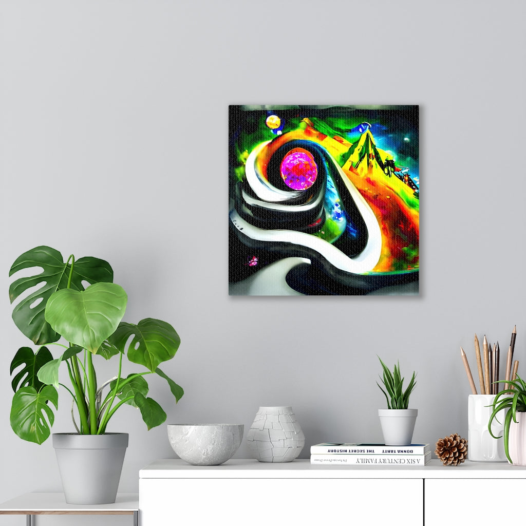 Do you want to slide down infinite mountains infinity street art colourful airbrush art watercolor cosmic moonscape spiraling