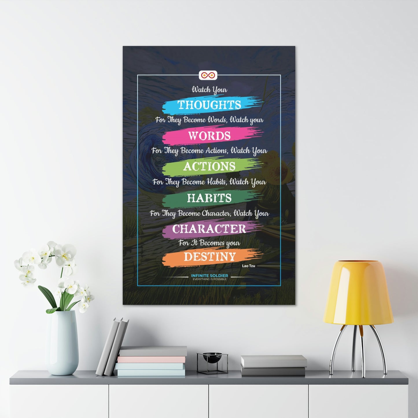 Buddhist Quote Motivational Canvas Poster | Infinite Soldier