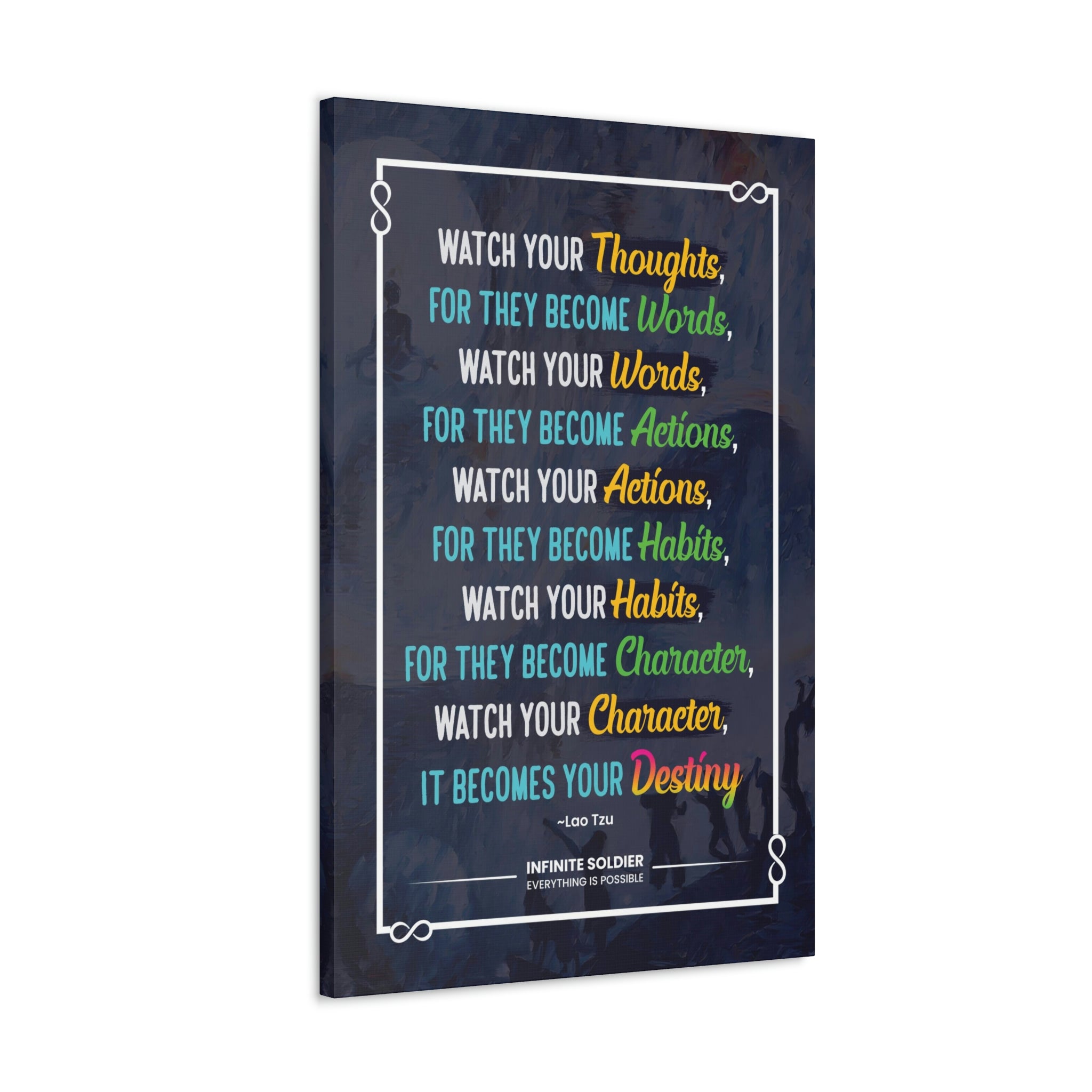 Lao Tzu Inspirational Quote Canvas Poster | Infinite Soldier