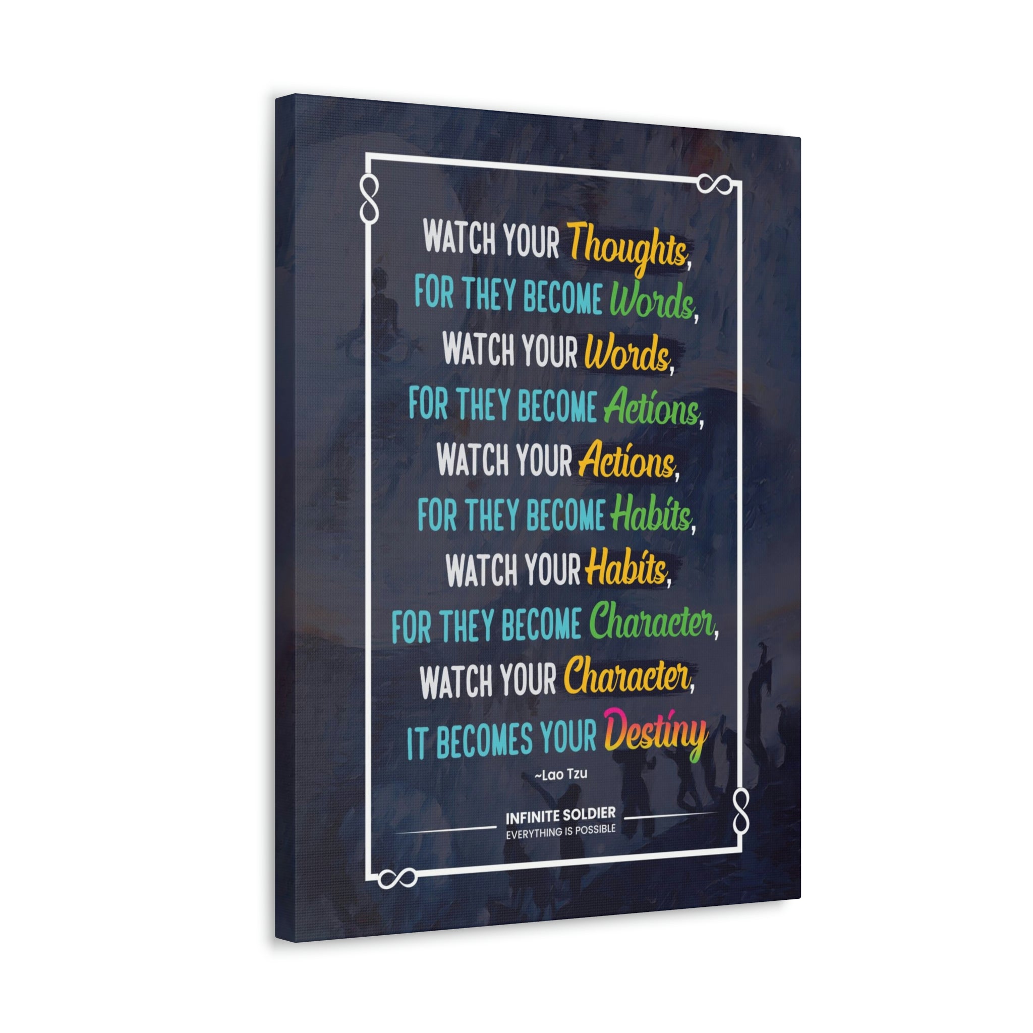 Lao Tzu Inspirational Quote Canvas Poster | Infinite Soldier