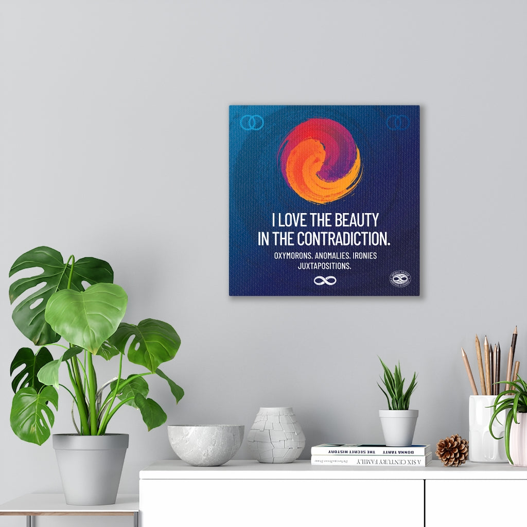 Beauty in Contradiction' Motivational Mounted Canvas Wall Art
