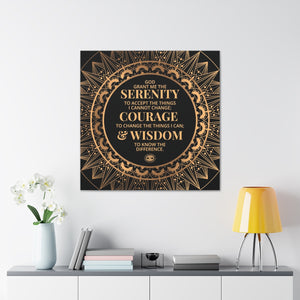 Serenity Prayer Canvas Poster Print