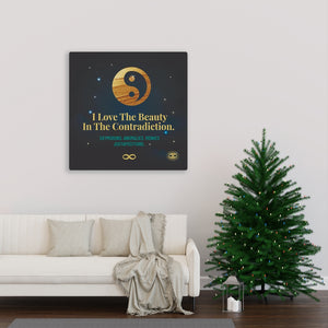 Beauty in Contradiction' Ying Yang Motivational Mounted Canvas Wall Art