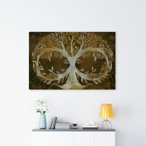 Brown Infinite Tree Of Life Wall Art, Canvas Painting, Infinity , Fine Canvas Print, Wall Decor, Abstract, Digital Art, Family Tree Artwork