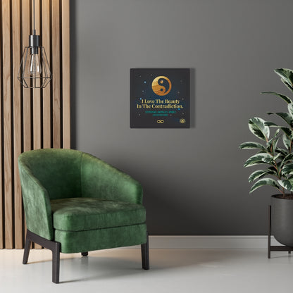Beauty in Contradiction' Ying Yang Motivational Mounted Canvas Wall Art
