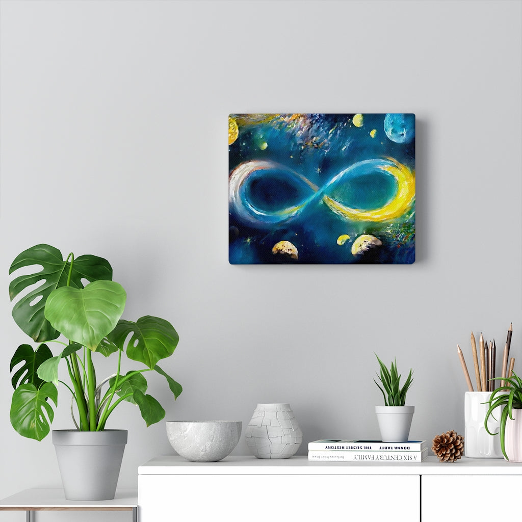 Infinite Galaxy, Gymnopedie Style Wall Decor, Wall Art, Artistic Painting, Stretched Canvas Painting, Creative Digital Artwork