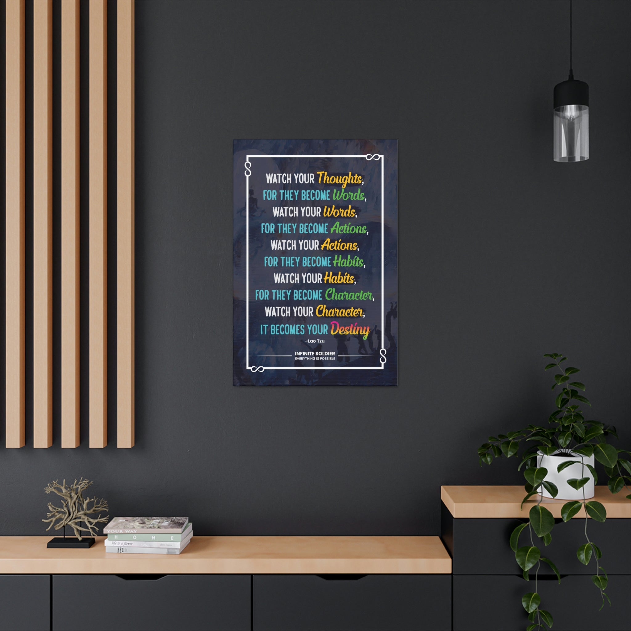 Lao Tzu Inspirational Quote Canvas Poster | Infinite Soldier