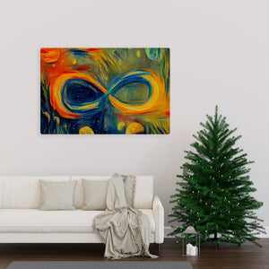 Infinite Galaxy Inspired By Van Gogh's The Scream, Canvas Art, Infinity Wall Art, Canvas Print, Wall Decor, Abstract, Digital Artwork