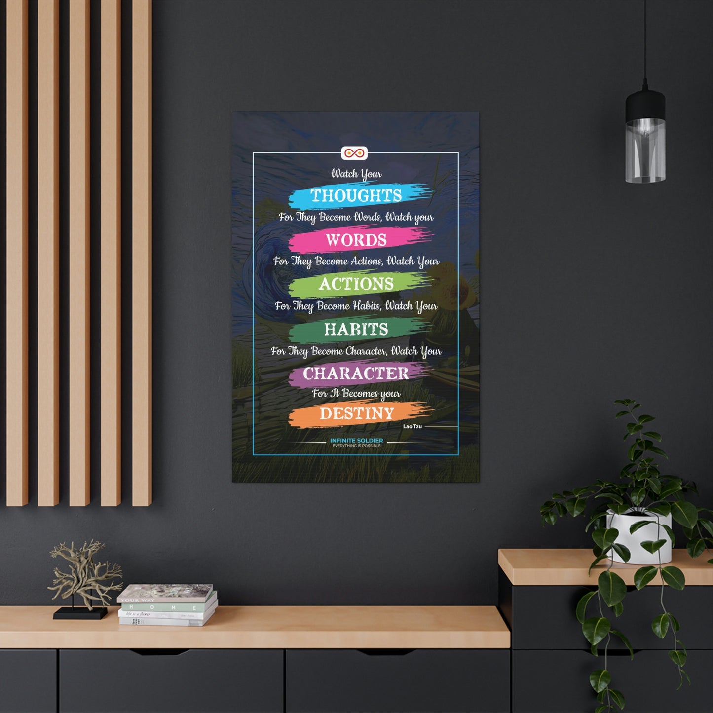 Buddhist Quote Motivational Canvas Poster | Infinite Soldier