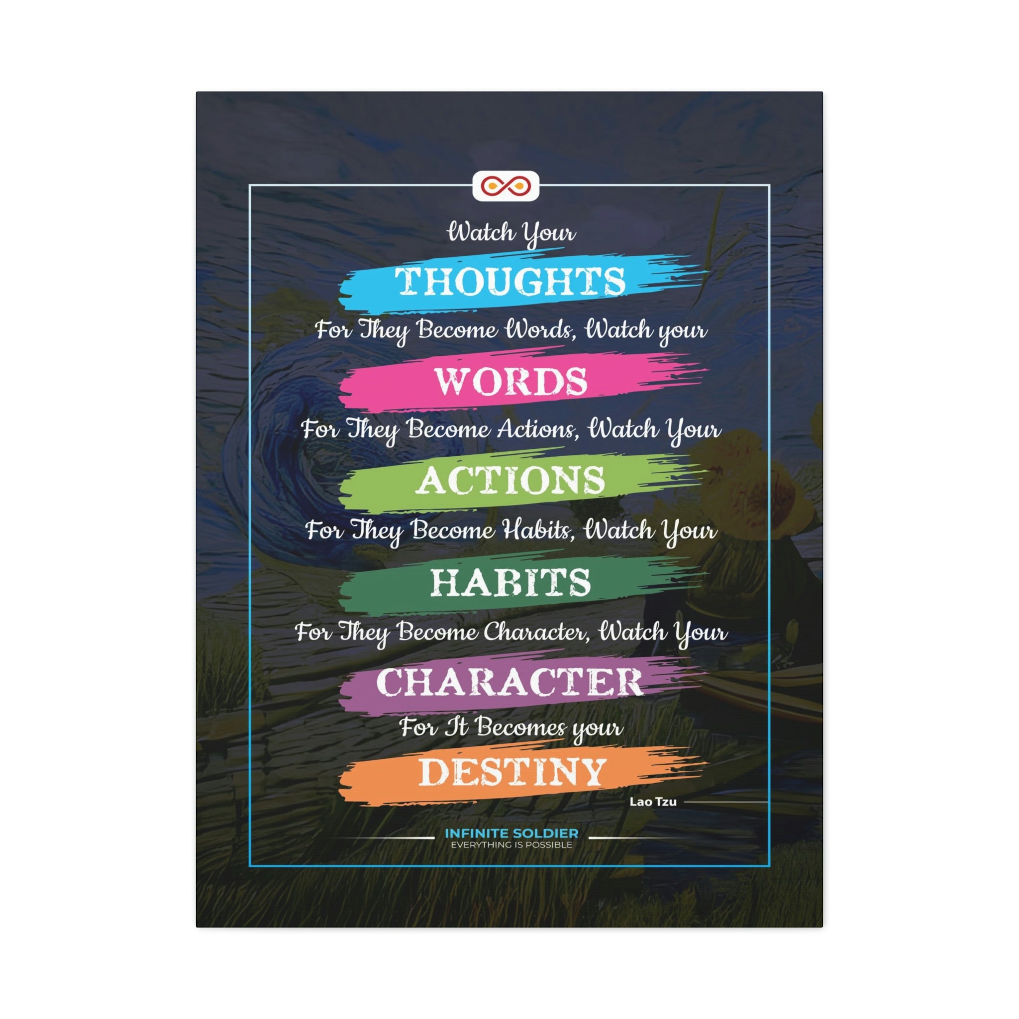 Buddhist Quote Motivational Canvas Poster | Infinite Soldier