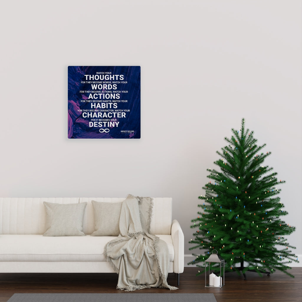 Watch Your Thoughts Mounted Canvas Poster Print