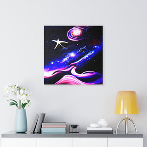 When Midnight sighs infinity cosmic space radiant airbrush art acrylic