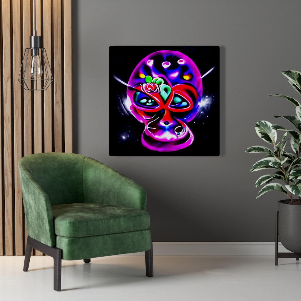 Purple Sugar Skull  space radiant digital art airbrush art space