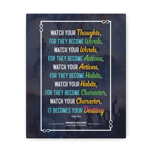 Lao Tzu Inspirational Quote Canvas Poster | Infinite Soldier