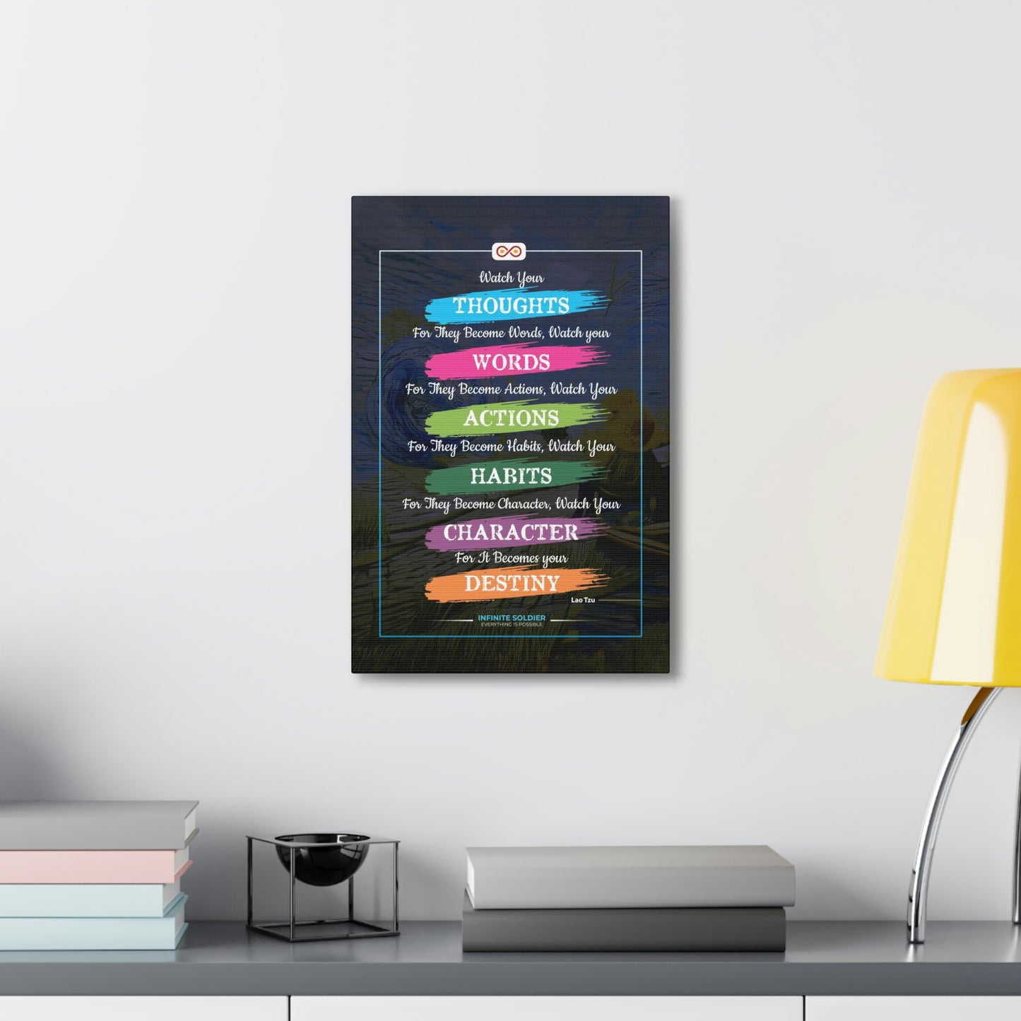 Buddhist Quote Motivational Canvas Poster | Infinite Soldier