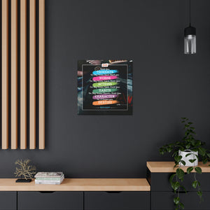 Mental Health Poster Watch Your Thoughts Motivational Square Canvas Poster | Infinite Soldier