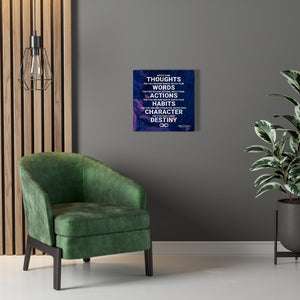 Watch Your Thoughts Mounted Canvas Poster Print