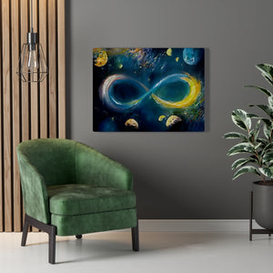 Infinite Galaxy, Gymnopedie Style Wall Decor, Wall Art, Artistic Painting, Stretched Canvas Painting, Creative Digital Artwork