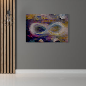 Infinite Galaxy -Pastel Sunset Over the Sea Inspired Infinity Canvas Wall Decor,  Canvas Prints, Art, Wall Decor, Painting, stretched canvas