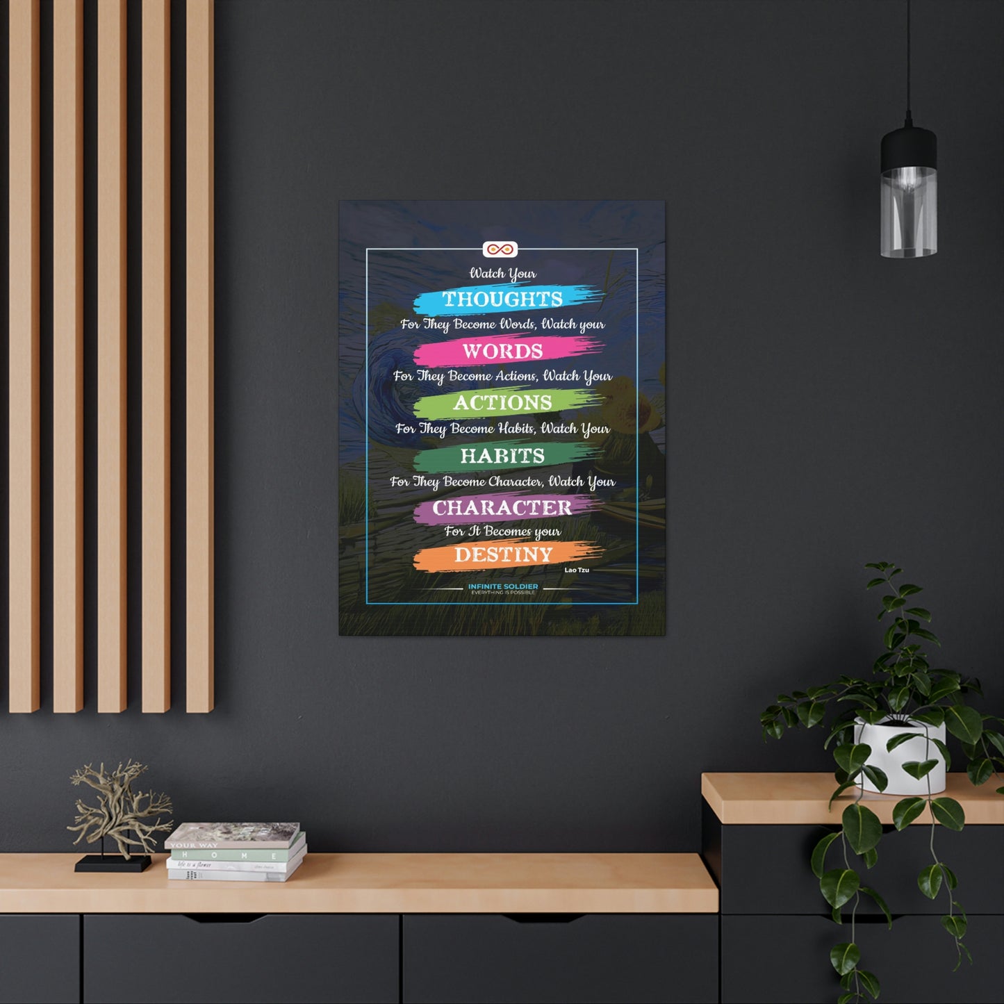 Buddhist Quote Motivational Canvas Poster | Infinite Soldier