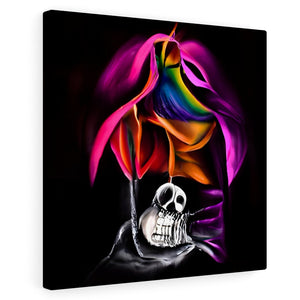 Death does not part, only the lack of love Purple Sugar Skullcharcoal drawing acrylic art airbrush art.jpg4