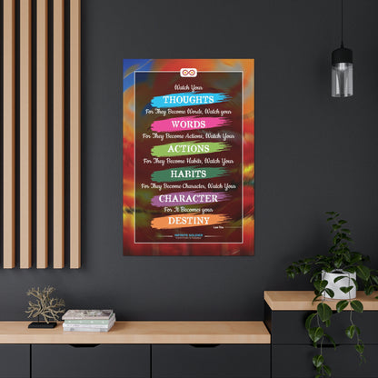 Lao Tzu Motivational Quote Vertical Canvas Poster | Infinite Soldier