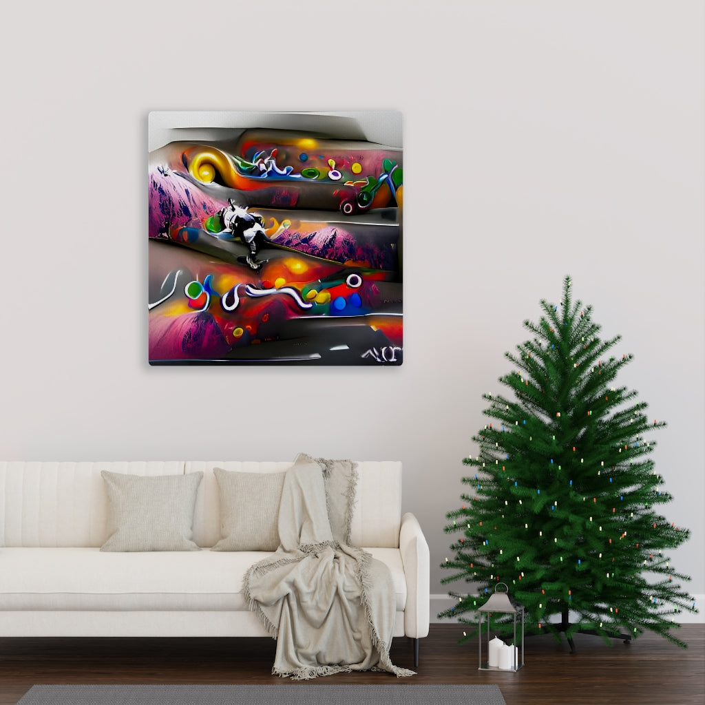 Glactic House Party - infinity abstract street art  colourful airbrush art