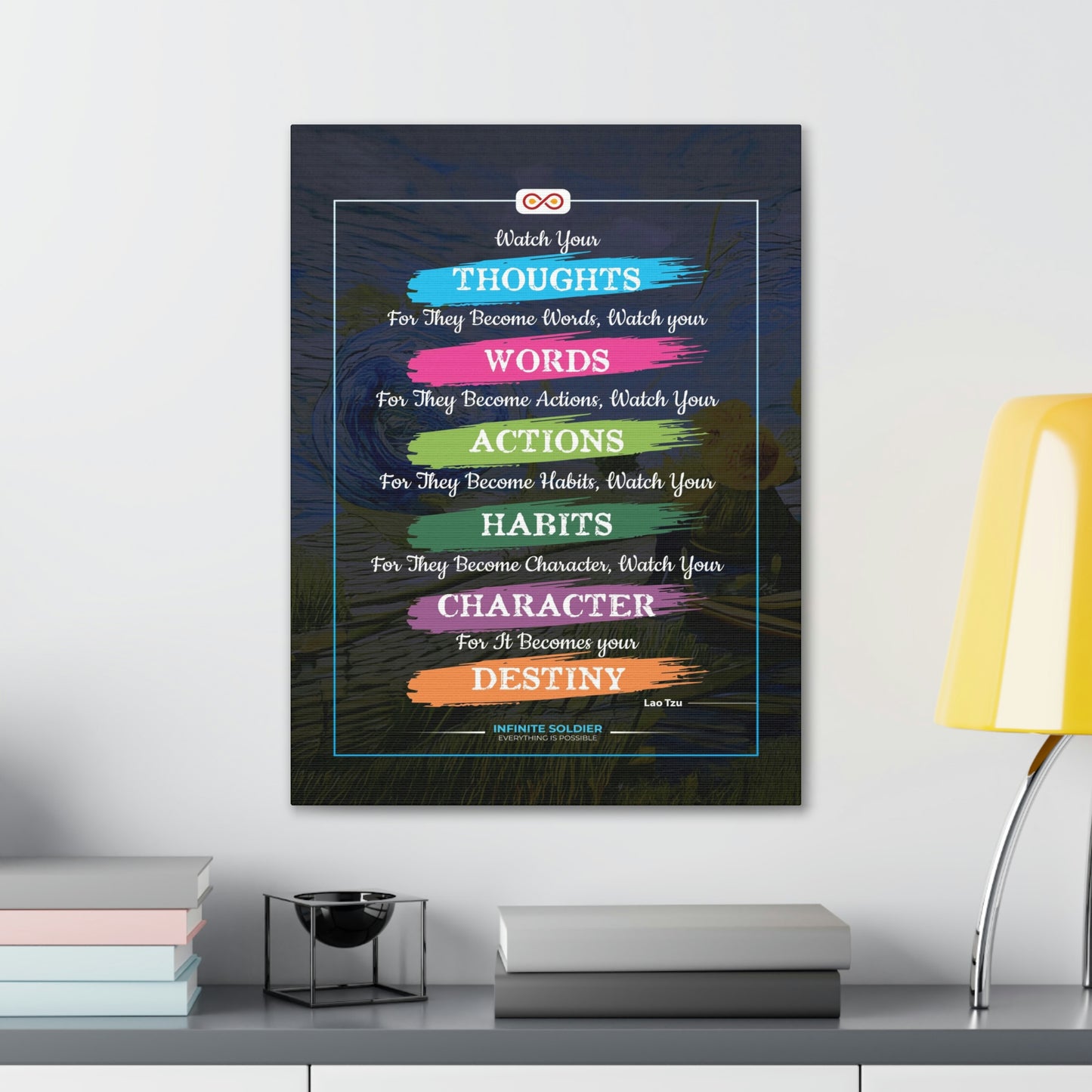 Buddhist Quote Motivational Canvas Poster | Infinite Soldier