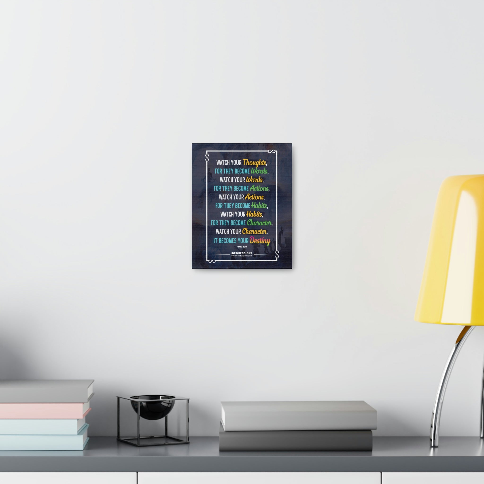 Lao Tzu Inspirational Quote Canvas Poster | Infinite Soldier
