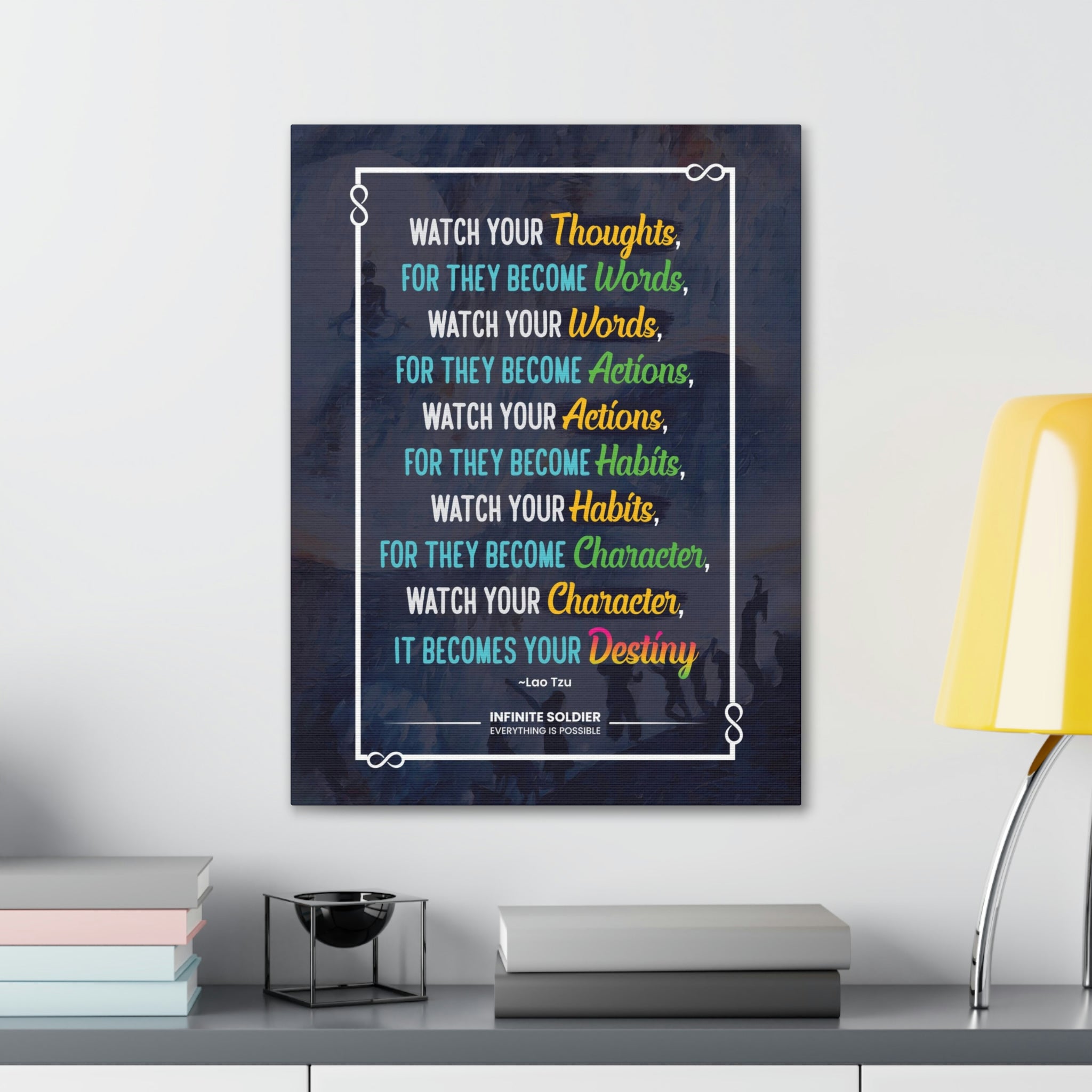 Lao Tzu Inspirational Quote Canvas Poster | Infinite Soldier