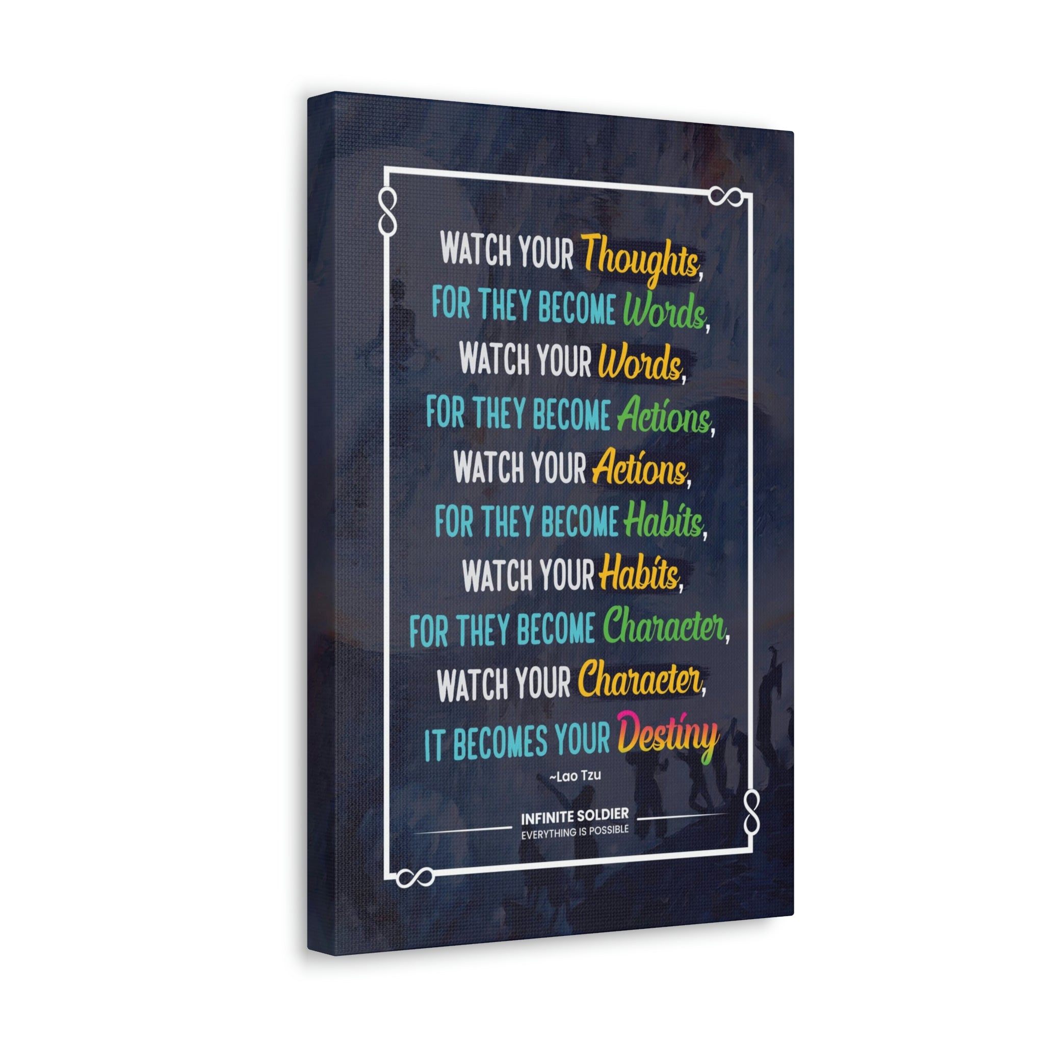 Lao Tzu Inspirational Quote Canvas Poster | Infinite Soldier