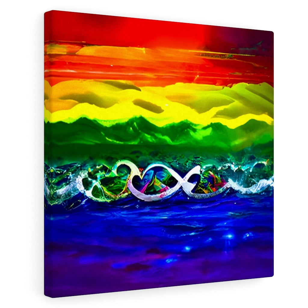 Rainbow Love Sunset pride LGBTQ gay colorfu seascape