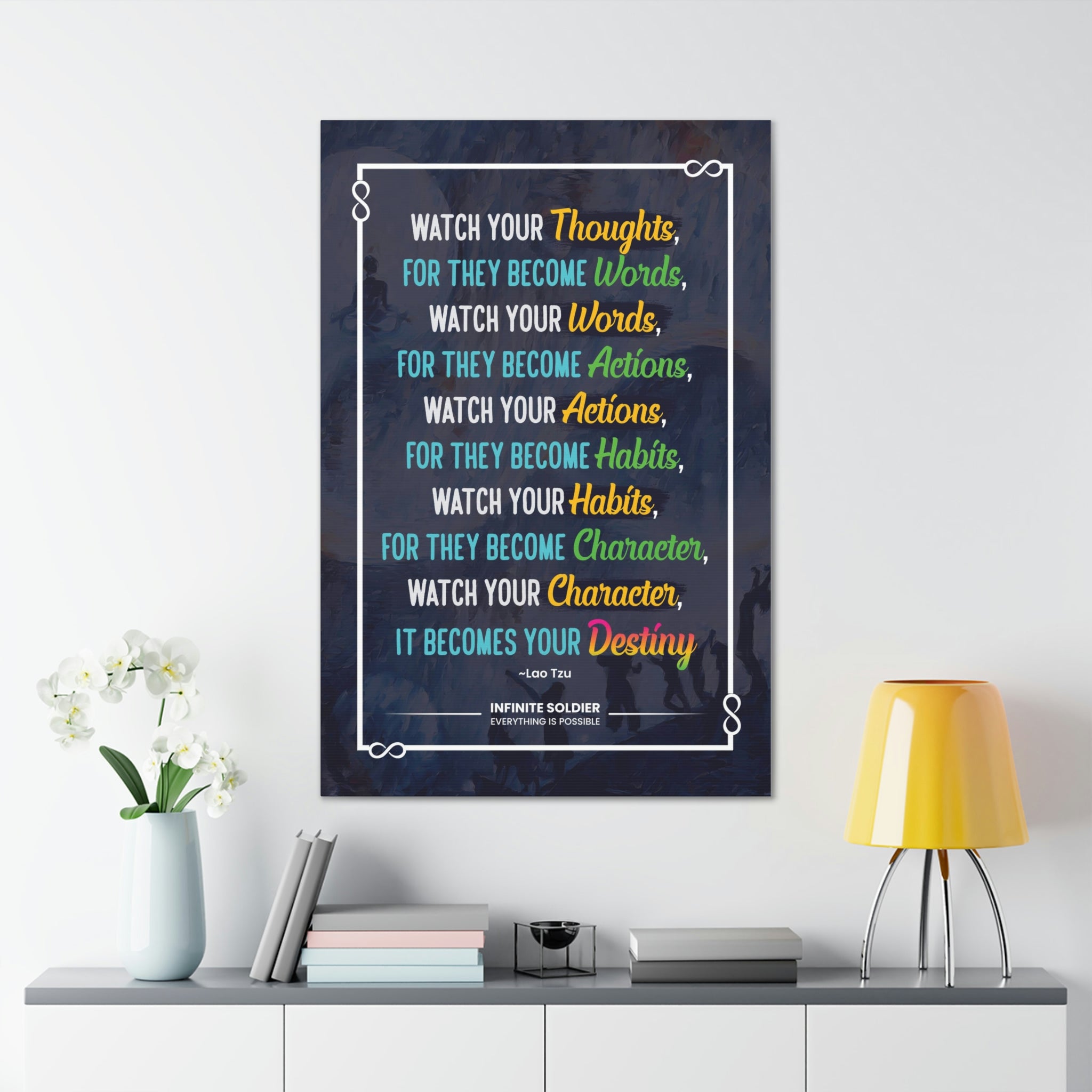 Lao Tzu Inspirational Quote Canvas Poster | Infinite Soldier