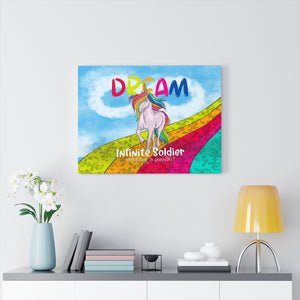 Dream Rainbow Infinite Unicorn Canvas Wall Art