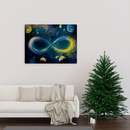 Infinite Galaxy, Gymnopedie Style Wall Decor, Wall Art, Artistic Painting, Stretched Canvas Painting, Creative Digital Artwork