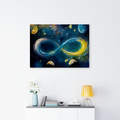 Infinite Galaxy, Gymnopedie Style Wall Decor, Wall Art, Artistic Painting, Stretched Canvas Painting, Creative Digital Artwork