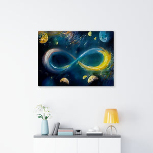 Infinite Galaxy, Gymnopedie Style Wall Decor, Wall Art, Artistic Painting, Stretched Canvas Painting, Creative Digital Artwork