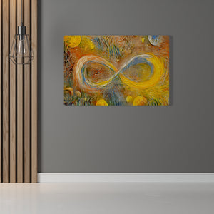 Infinite Galaxy Inspired By Van Gogh's Self Portrait, Canvas Art, Infinity Wall Art, Canvas Print, Wall Decor, Abstract, Digital Artwork