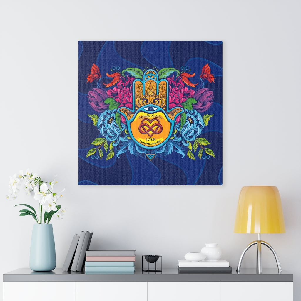 Motivational Canvas Poster - Hamsa Infinity Love