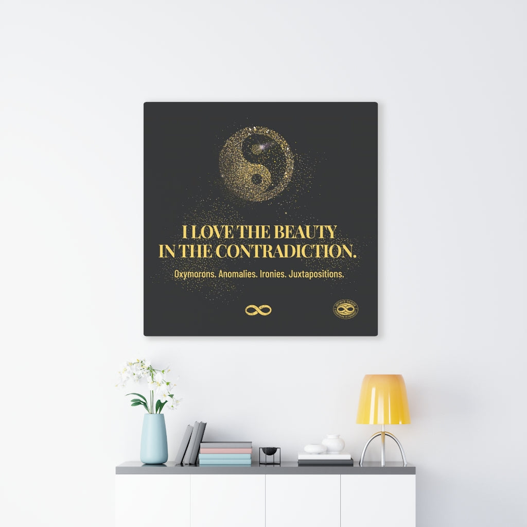 Beauty in Contradiction' Motivational Mounted Canvas Wall Art