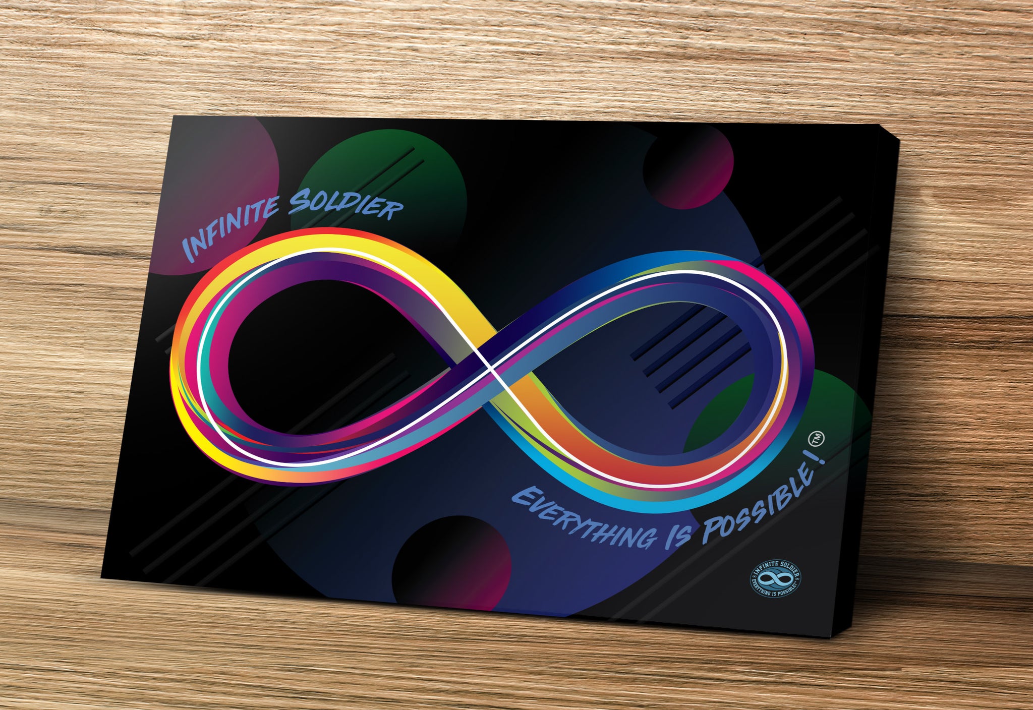 Neon Infinity Symbol Canvas Art Print / Wall Decor