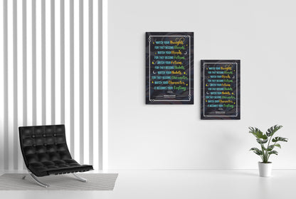 Inspirational Lao Tzu Quote on Black Canvas | Infinite Soldier